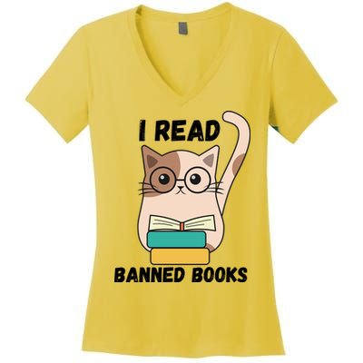I Read Banned Books Women's V-Neck T-Shirt