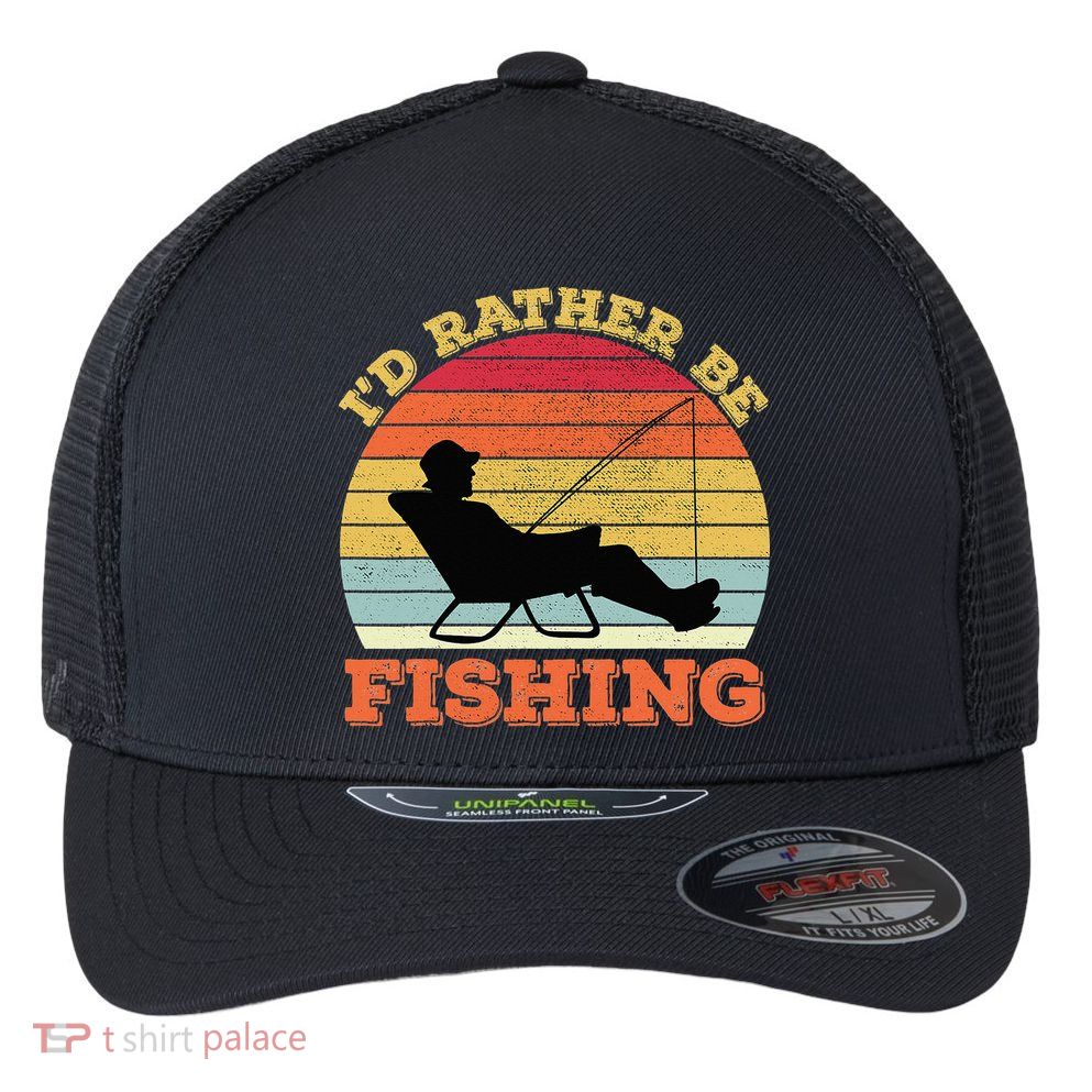 I'd Rather Be Fishing Flexfit Unipanel Trucker Cap