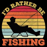 I'd Rather Be Fishing Flexfit Unipanel Trucker Cap