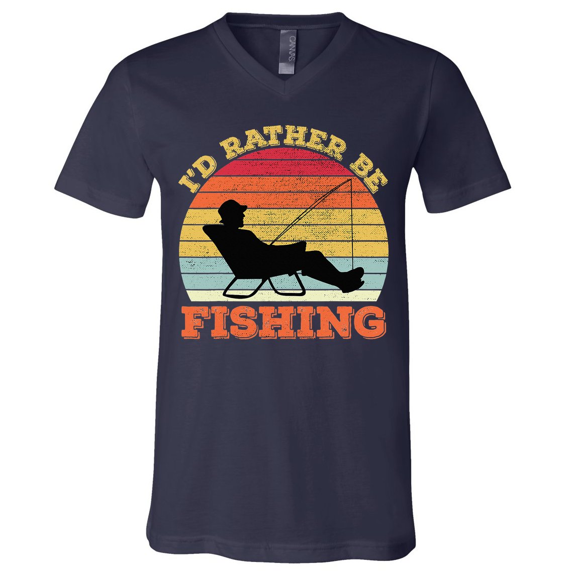 I'd Rather Be Fishing V-Neck T-Shirt