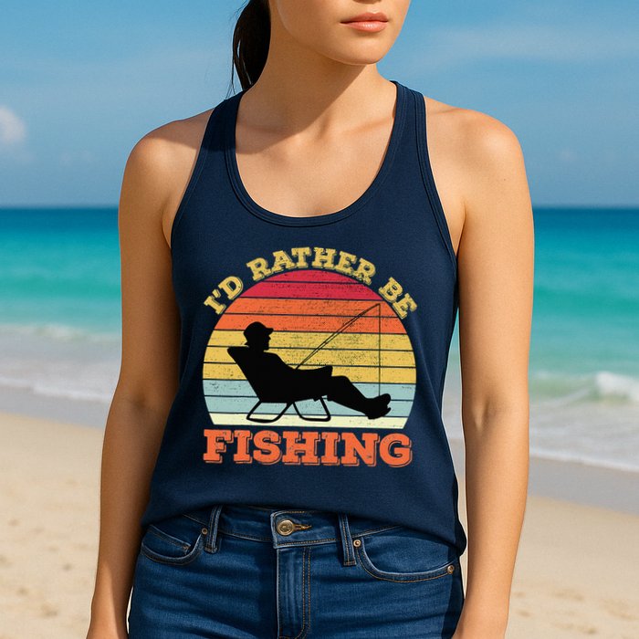 I'd Rather Be Fishing Womens Tank Top