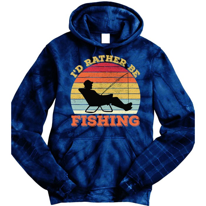 I'd Rather Be Fishing Tie Dye Hoodie