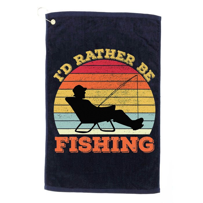 I'd Rather Be Fishing Golf Towel