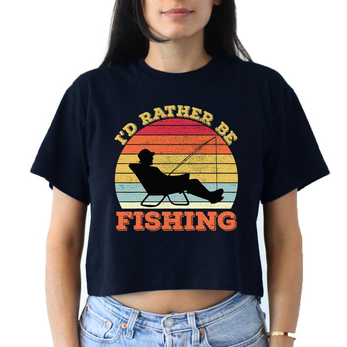 I'd Rather Be Fishing Crop Top