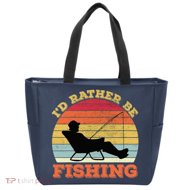 I'd Rather Be Fishing Zip Tote Bag