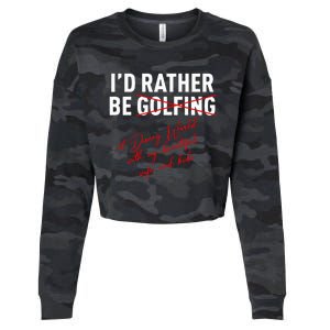 Id Rather Be Not Golfing Cropped Pullover Crew