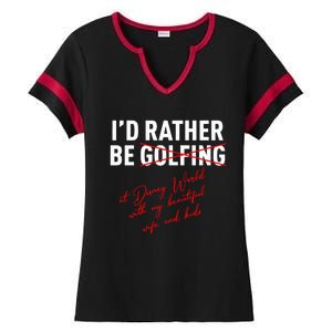 Id Rather Be Not Golfing Ladies Halftime Notch Neck Tee