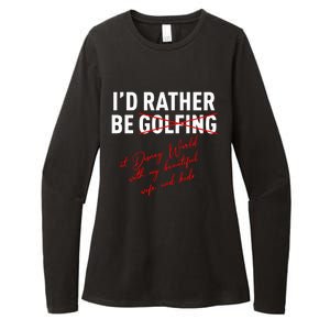 Id Rather Be Not Golfing Womens CVC Long Sleeve Shirt