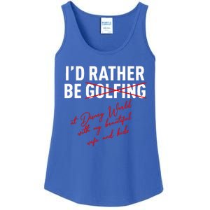 Id Rather Be Not Golfing Ladies Essential Tank