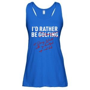 Id Rather Be Not Golfing Ladies Essential Flowy Tank