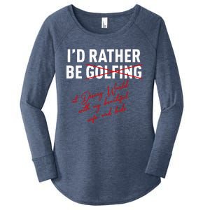 Id Rather Be Not Golfing Women's Perfect Tri Tunic Long Sleeve Shirt