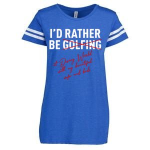 Id Rather Be Not Golfing Enza Ladies Jersey Football T-Shirt