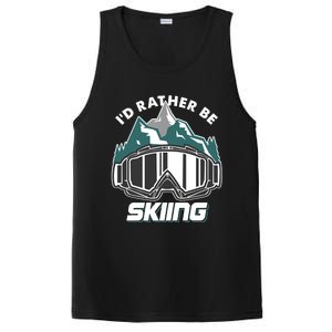 I'd Rather Be Skiing Ski Goggle Snow Skier Winter Sports Premium PosiCharge Competitor Tank