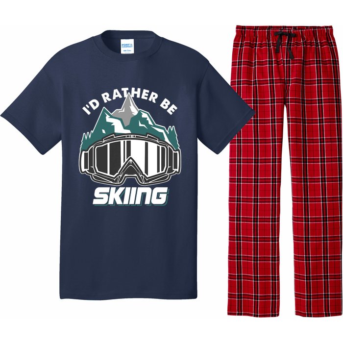 I'd Rather Be Skiing Ski Goggle Snow Skier Winter Sports Premium Pajama Set