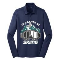 I'd Rather Be Skiing Ski Goggle Snow Skier Winter Sports Premium Silk Touch Performance Long Sleeve Polo