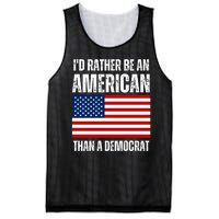 Id Rather Be An American Than A Democrat Mesh Reversible Basketball Jersey Tank