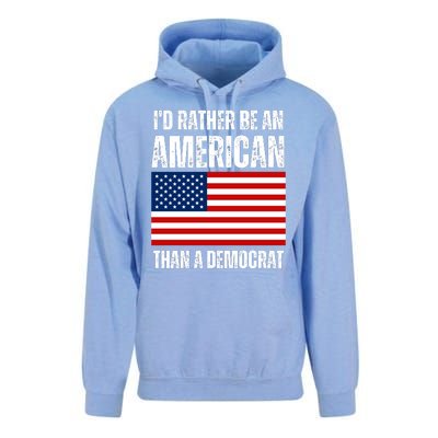 Id Rather Be An American Than A Democrat Unisex Surf Hoodie