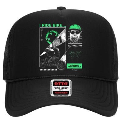 I Ride Bike Kingcobrajfs High Crown Mesh Back Trucker Hat