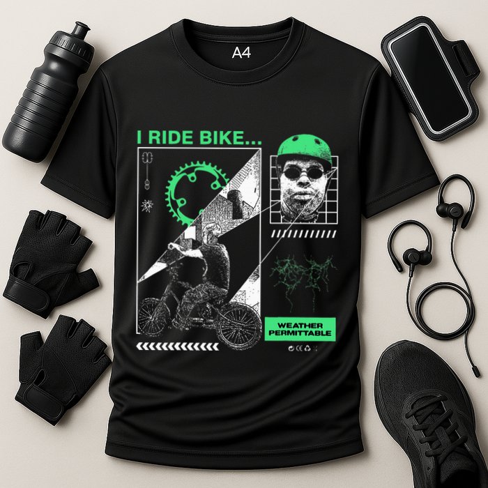 I Ride Bike Kingcobrajfs Cooling Performance Crew T-Shirt