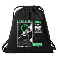 I Ride Bike Kingcobrajfs Drawstring Bag