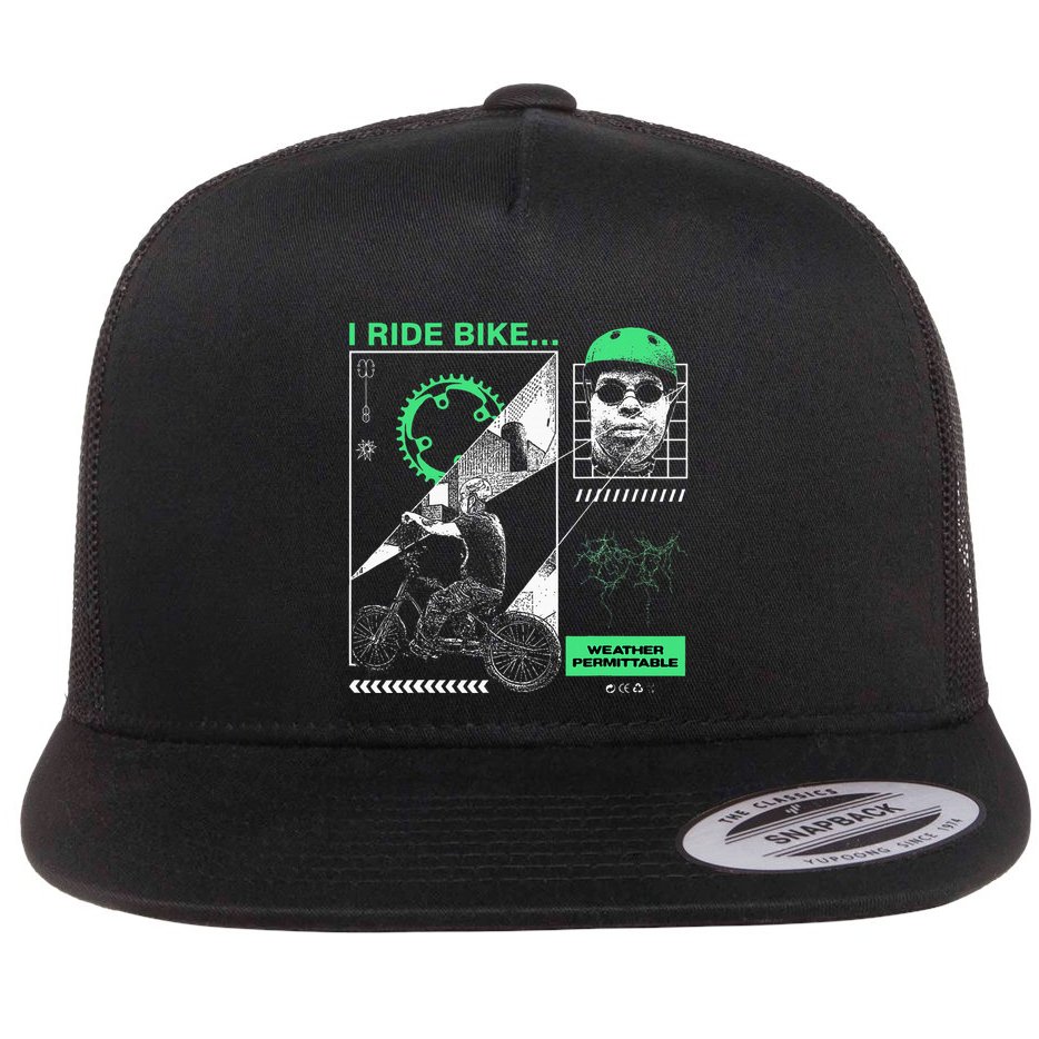 I Ride Bike Kingcobrajfs Flat Bill Trucker Hat