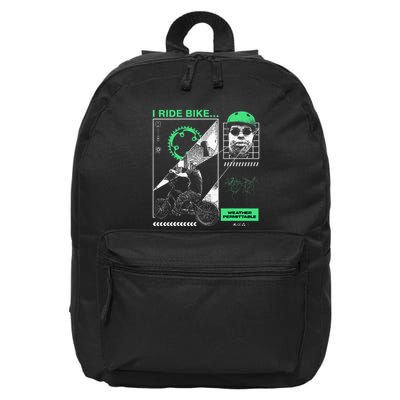 I Ride Bike Kingcobrajfs 16 in Basic Backpack