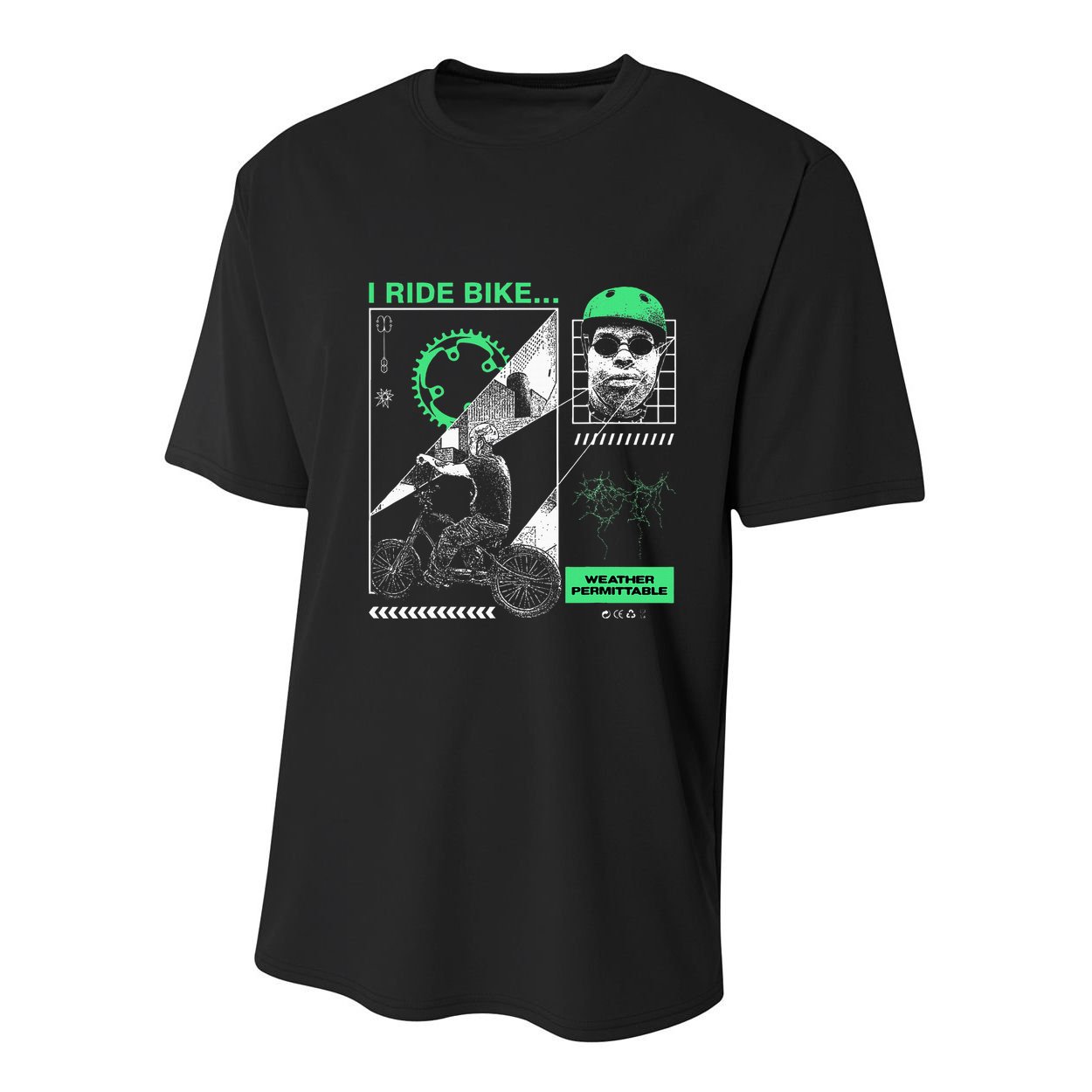 I Ride Bike Kingcobrajfs Youth Performance Sprint T-Shirt