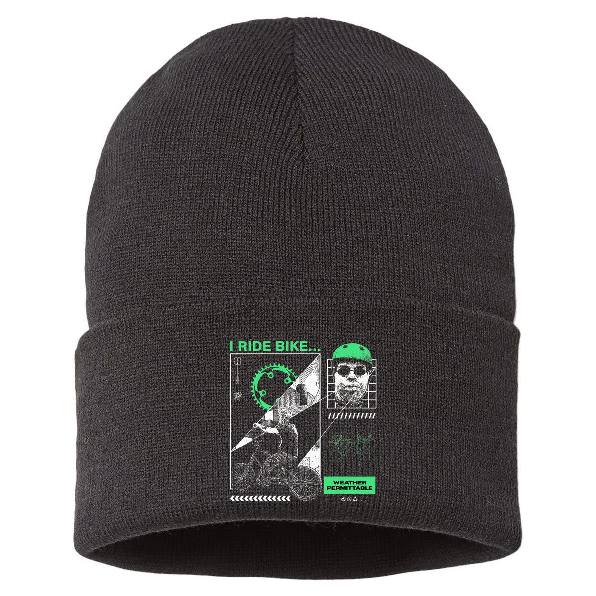 I Ride Bike Kingcobrajfs Sustainable Knit Beanie