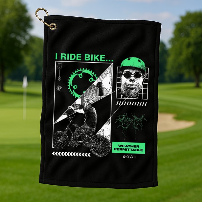 I Ride Bike Kingcobrajfs Golf Towel