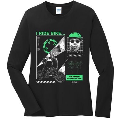 I Ride Bike Kingcobrajfs Ladies Long Sleeve Shirt