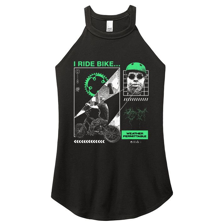 I Ride Bike Kingcobrajfs Women's Perfect Tri Rocker Tank