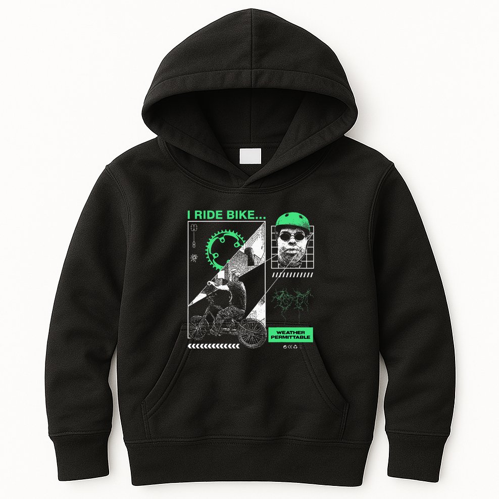 I Ride Bike Kingcobrajfs Kids Hoodie