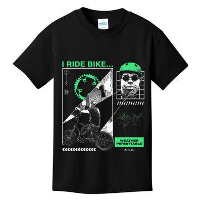 I Ride Bike Kingcobrajfs Kids T-Shirt