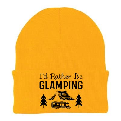 ID Rather Be Glamping Knit Cap Winter Beanie