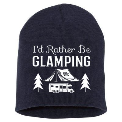 ID Rather Be Glamping Short Acrylic Beanie