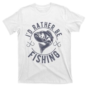 I’d Rather Be Fishing Funny Fishing Saying Graphic Novelty T-Shirt