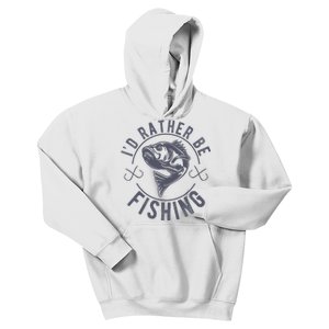 I’d Rather Be Fishing Funny Fishing Saying Graphic Novelty Kids Hoodie