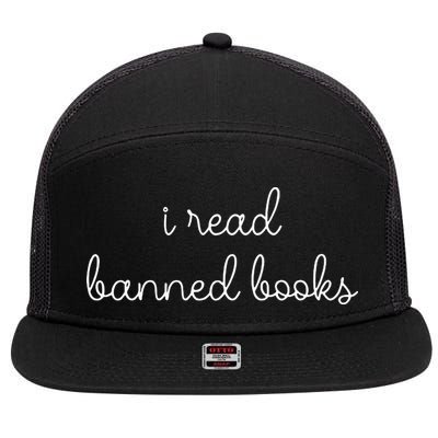 I Read Banned Books 7 Panel Mesh Trucker Snapback Hat