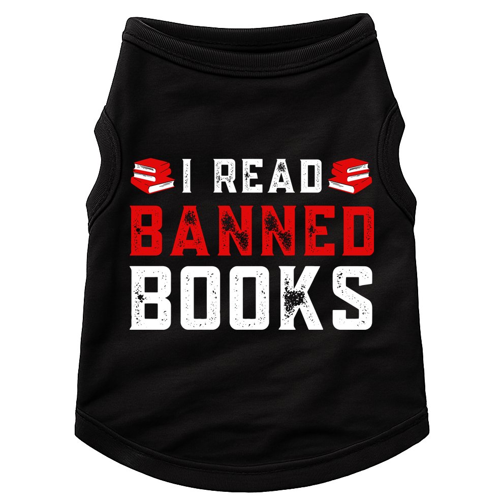 I Read Banned Books Im With The Banned Vintage Retro Doggie Tank