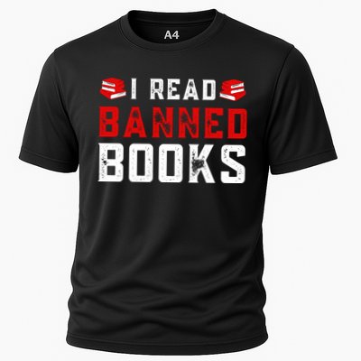 I Read Banned Books Im With The Banned Vintage Retro Performance Shirt