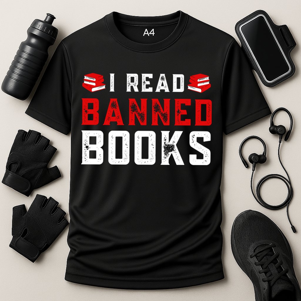 I Read Banned Books Im With The Banned Vintage Retro Performance Shirt