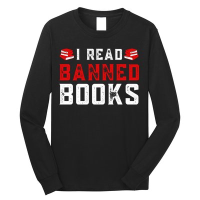 I Read Banned Books Im With The Banned Vintage Retro Long Sleeve Shirt