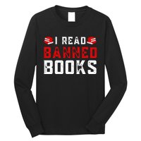 I Read Banned Books Im With The Banned Vintage Retro Long Sleeve Shirt