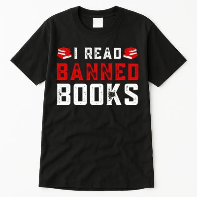 I Read Banned Books Im With The Banned Vintage Retro Tall T-Shirt