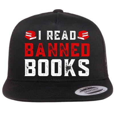 I Read Banned Books Im With The Banned Vintage Retro Flatbill Hat