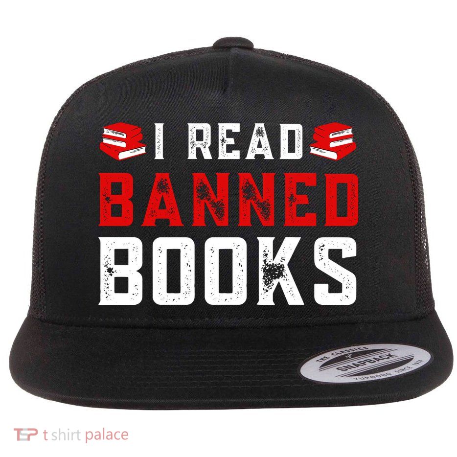 I Read Banned Books Im With The Banned Vintage Retro Flatbill Hat