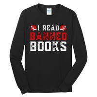 I Read Banned Books Im With The Banned Vintage Retro Tall Long Sleeve T-Shirt