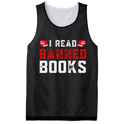I Read Banned Books Im With The Banned Vintage Retro Mesh Reversible Basketball Jersey Tank