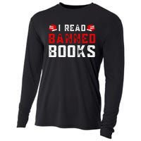 I Read Banned Books Im With The Banned Vintage Retro Cooling Performance Long Sleeve Crew