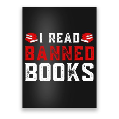 I Read Banned Books Im With The Banned Vintage Retro Poster
